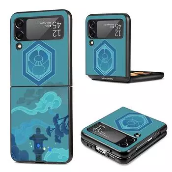 Черные чехлы, чехол для Samsung Galaxy Zflip Z Flip 3 5g Z Flip 4 Zflip3 Flip4 Zflip4 Flip3 Genshin Impact, игровой чехол Samsung Z Flip 5G