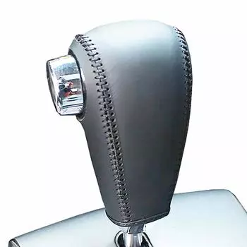 Черные чехлы на ручку переключения передач из натуральной кожи ручной работы для Kia Sorento 2004-2008, чехол для автоматической ручки переключения передач чёрный