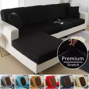 Черные чехлы на сиденья дивана для мебели, эластичные защитные чехлы для домашних животных, детские моющиеся съемные чехлы для диванов для гостиной Back cushion cover кофейный