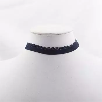 Черные чокеры из искусственной кожи и бархата для женщин, короткие цепочки, маленькие ожерелья, панк-ошейник с эластичной цепочкой для девочек