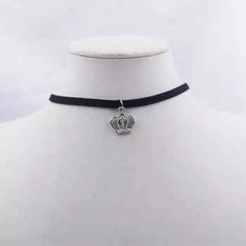 Черные чокеры из искусственной кожи и бархата для женщин, короткие цепочки, маленькие ожерелья, панк-скелет, подвески на руку, воротник