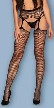 Черные чулки Элеодоры S/L прозрачный