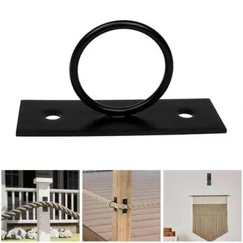 Черные декоративные кольца, держатели для канатов, нержавеющие, устойчивые к коррозии, ограждения из пеньковой веревки, перила для лестниц