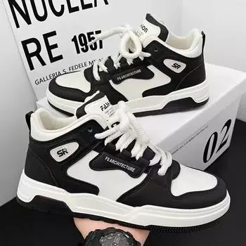 Черные и белые панды высокие мужские туфли повседневные студенческие туфли на платформе брендовые кроссовки tide популярные повседневные спортивные туфли мужские туфли tide 39 коричневый