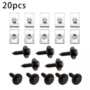 Черные и серебристые винты для защиты шасси, 20 шт. Крепеж для крыльев
