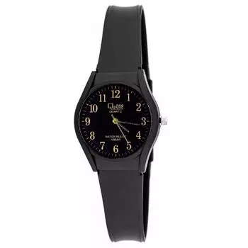 Черные классические водонепроницаемые женские наручные часы из пластика