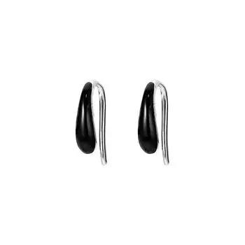 Черные клеевые серьги-подвески Красивые модные и индивидуальные легкие роскошные серьги высокого класса