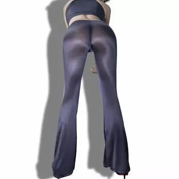 Черные колготки Omen с разрезом на молнии, смелые, очень открытые, с вырезом-клеш, брюки-панталоны, блестящие, перфорированные, с открытым шаговым швом, без вырезов, сексуальные