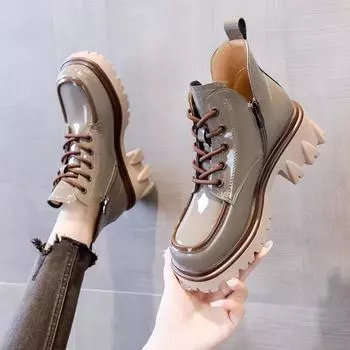 Черные короткие туфли в стиле панк для женщин, кроссовки, женские ботильоны, армейская кожаная обувь, спортивные байкерские ботинки, ботинки для косплея Y2k 35