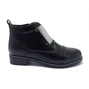 Черные кожаные женские сапоги Обувь