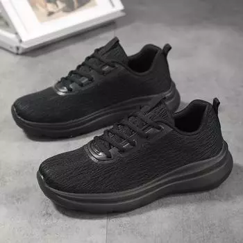 Черные кроссовки для бега, женские, летние, новые, мужские и женские, спортивная обувь для путешествий, мягкая подошва, легкие, для отдыха, не уставшие ноги, рабочая обувь 35