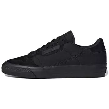 Черные кроссовки унисекс adidas Continental Vulc Core Cloud-White EF3531