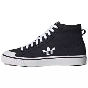 Черные кроссовки унисекс adidas Nizza High Core Cloud-White FW8352