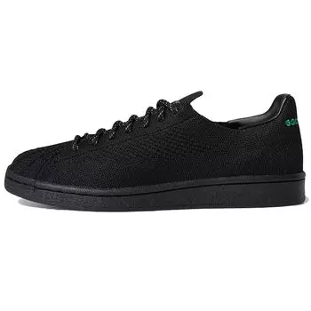 Черные кроссовки унисекс adidas Pharrell x Superstar Primeknit Core-Black Vivid-Green GX0195 36