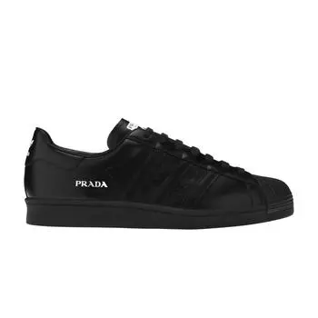 Черные кроссовки унисекс adidas Prada x Superstar Core FW6679