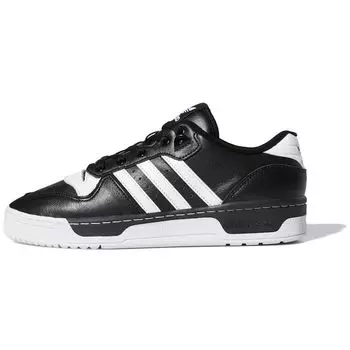 Черные кроссовки унисекс adidas Rivalry Low Core White Cloud-White EG8063
