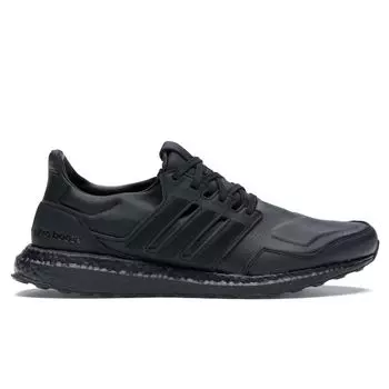 Черные кроссовки унисекс adidas UltraBoost Leather Core EF0901