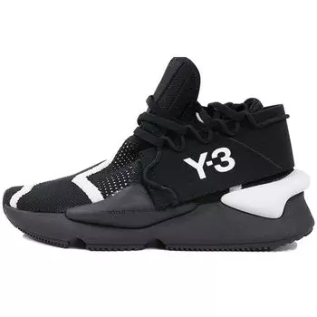 Черные кроссовки унисекс adidas Y-3 Kaiwa белые EF2628