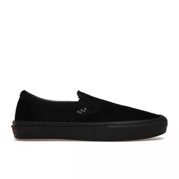 Черные кроссовки унисекс без шнуровки Vans Skate в шахматную клетку VN0A5FCABKA 38.5