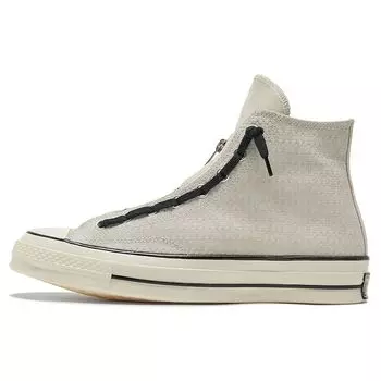 Черные кроссовки унисекс Converse Chuck 70 Zip High Egret белые 169439C