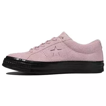 Черные кроссовки унисекс Converse One Star Low Plum Chalk Pink 163374C