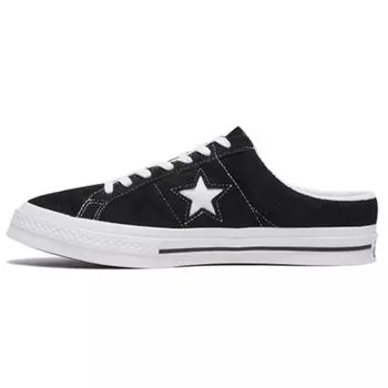 Черные кроссовки унисекс Converse One Star Mule White 162066C