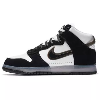 Черные кроссовки унисекс Nike Slam Jam x Dunk High White Clear DA1639-101