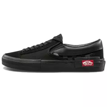 Черные кроссовки унисекс в шахматную клетку Vans Slip-On CAP VN0A3WM5276 35