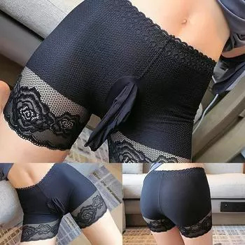 Черные кружевные шорты Короткие шорты Бандаж Кружевное белье