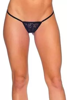 Черные кружевные стринги Merry See