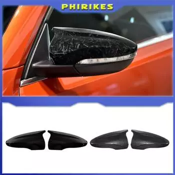 Черные крышки боковых зеркал с рисунком из углеродного волокна для VW JETTA MK6 Volkswagen Passat B7 Scirocco Beetle CC Eos Замена