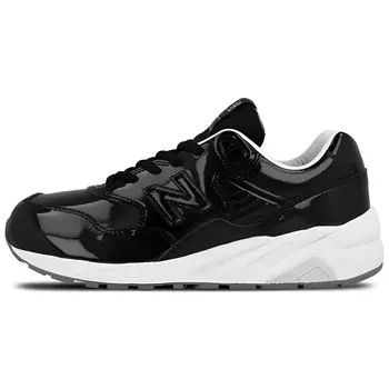 Черные лакированные женские кроссовки New Balance 580 WRT580MT