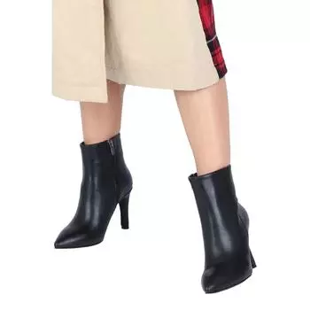 Черные матовые сапоги на тонком каблуке - Nairobi