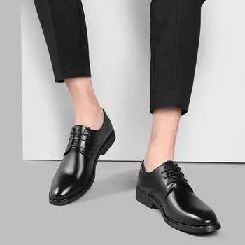 Черные мужские деловые туфли из кожи, повседневная обувь, элегантная и классическая, новая обувь для светских мероприятий, мужской костюм, дешевая распродажа 38