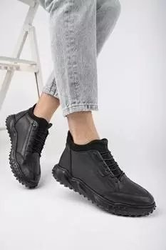 Черные мужские кожаные повседневные туфли из натуральной кожи с зубчатой подошвой