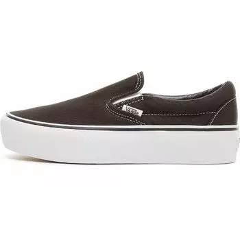 Черные мужские кроссовки Vans Classic Slip-On Platform White VN00018EBLK