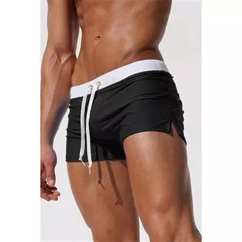 Черные мужские морские шорты из лайкры