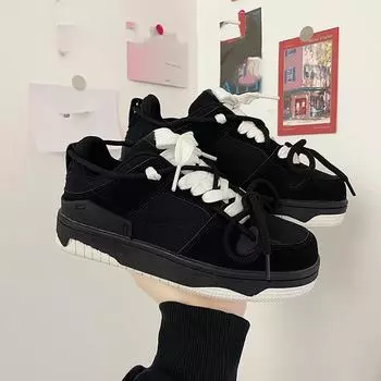 Черные мужские туфли, модные повседневные весенние студенческие туфли на платформе, брендовые кроссовки для сноуборда, мужская повседневная спортивная обувь, мужская модная обувь 35