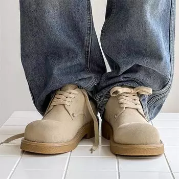 Черные мужские туфли на толстой подошве, модный дизайнерский стиль, высокое качество, отдых на свежем воздухе, вечеринка, повседневная офисная молодежная обувь, популярная обувь 38 коричневый