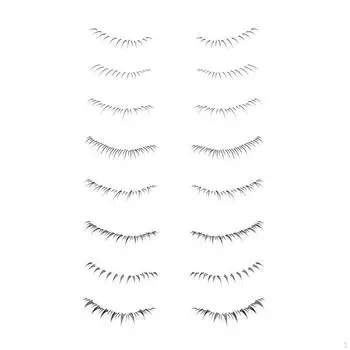 Черные накладные ресницы 3D Великолепная ручная работа для вечеринки в честь Хэллоуина и Дня святого Валентина