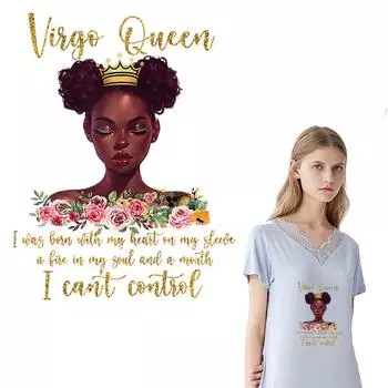 Черные нашивки на одежду для девочек, женские футболки с новым дизайном, термопереводные нашивки своими руками, термопереносные железные нашивки