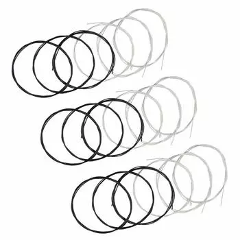 Черные нейлоновые струны для классической гитары, полный комплект из 3 штук чёрный