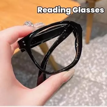 Черные очки для пресбиопии с большой оправой, модные складные портативные очки для чтения с высокой четкостью, защищающие от синего света 0 леопардовый
