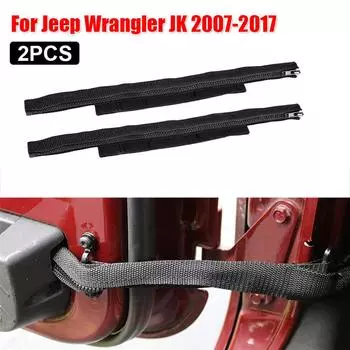 Черные ограничительные ремни двери Жгут защиты проводов для Jeep Wrangler JK 2007-17