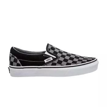Черные оловянные кроссовки унисекс без шнуровки Vans в шахматную клетку VN000EYEBPJ 35