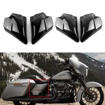 Черные панели из углеродного волокна для мотоцикла ABS для Harley Touring Electra Street Glide 2009-2018 Левая и правая боковая крышка чёрный
