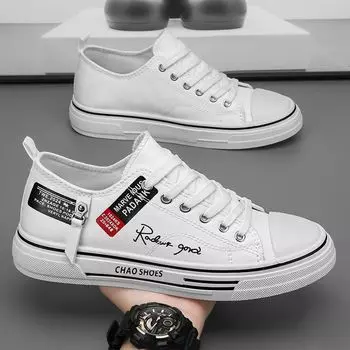 Черные парусиновые туфли, мужская летняя дышащая обувь, тканевая обувь для спорта и отдыха, легкая обувь с мягкой подошвой 44 белый