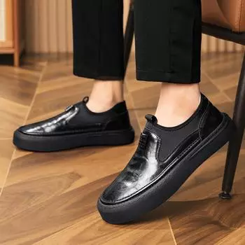 Черные повседневные туфли для серфинга Минималистский и классический стиль дизайна Для офиса и вождения Повседневные прогулки на свежем воздухе Молодежная качественная обувь Популярно 38 чёрный