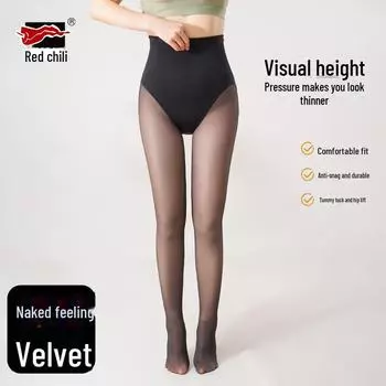 Черные прозрачные леггинсы с высокой талией Red Pepper - утягивающие колготки для живота и бедер на осень/зиму 100g high waist