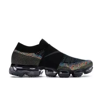 Черные разноцветные женские кроссовки Nike Air VaporMax Moc Anthracite-Volt-Hot-Punch AA4155-003
